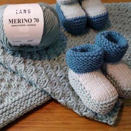 COUVERTURE POUR BEBE AU POINT D’ORME