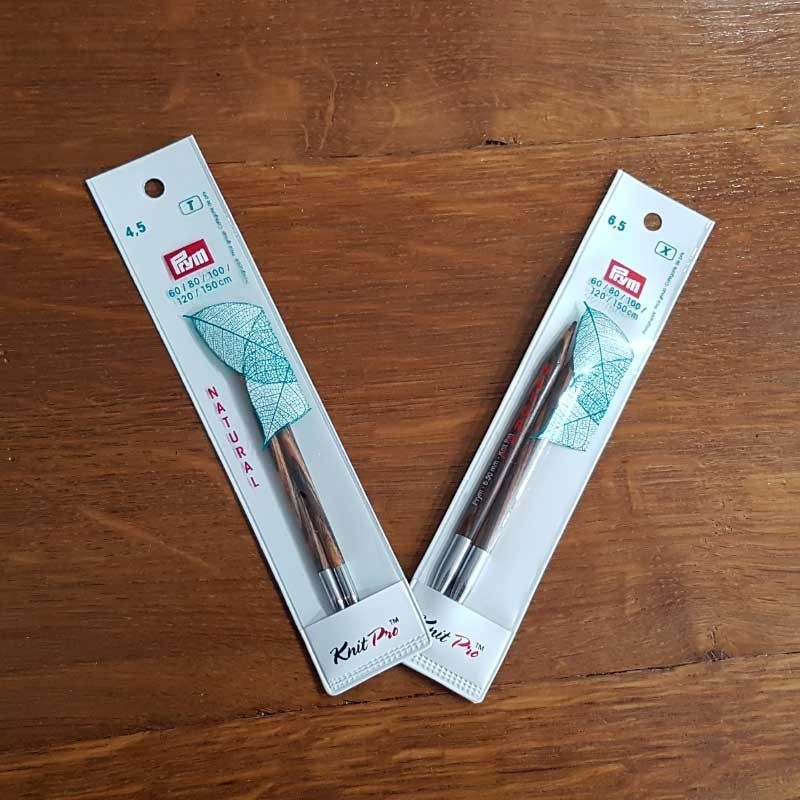 Pointes interchangeables en bambou pour câbles de 60, 80 ou 120cm