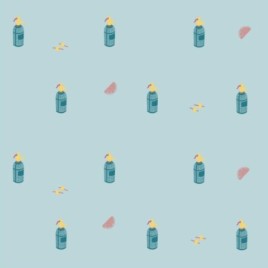 popeline de coton antibactérien imprimé