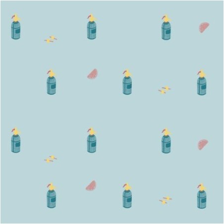 popeline de coton antibactérien imprimé