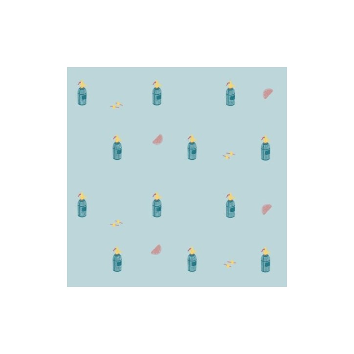 popeline de coton antibactérien imprimé